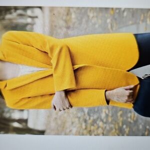 NEW Jova Mustard Yellow Single Breasted Open Long Sleeved Blazer XL